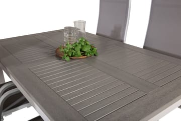 Albany Förlängningsbar Matgrupp Utomhus 152cm + 4 Copacabana Stolar - Vit - Utemöbler & utemiljö - Utegrupp - Matgrupp utomhus