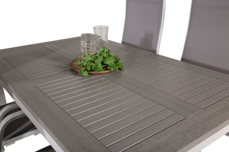 Albany Förlängningsbar Matgrupp Utomhus 152cm + 4 Copacabana Stolar - Vit - Utemöbler & utemiljö - Utegrupp - Matgrupp utomhus