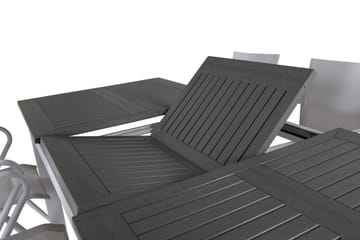 Albany Förlängningsbar Matgrupp Utomhus 152cm + 6 Alina Stolar - Grå/Vit - Utemöbler & utemiljö - Utegrupp - Matgrupp utomhus