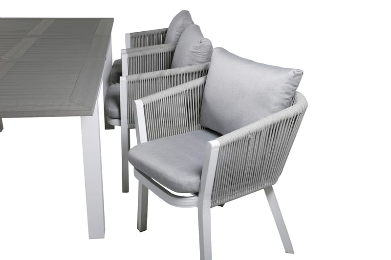 Albany Förlängningsbar Matgrupp Utomhus 152cm + 6 Virya Stolar - Svart/Natur - Utemöbler & utemiljö - Utegrupp - Matgrupp utomhus