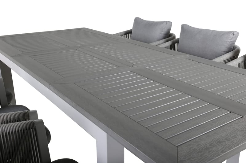 Albany Förlängningsbar Matgrupp Utomhus 152cm + 6 Virya Stolar - Svart/Natur - Utemöbler & utemiljö - Utegrupp - Matgrupp utomhus