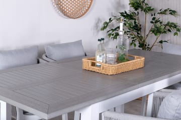 Albany Förlängningsbar Matgrupp Utomhus 152cm + 6 Virya Stolar - Svart/Natur - Utemöbler & utemiljö - Utegrupp - Matgrupp utomhus