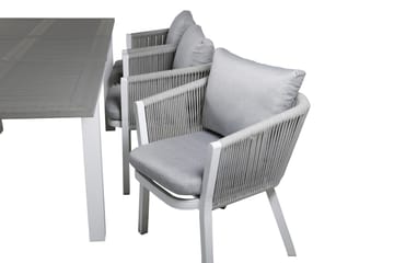 Albany Förlängningsbar Matgrupp Utomhus 152cm + 6 Virya Stolar - Svart/Natur - Utemöbler & utemiljö - Utegrupp - Matgrupp utomhus