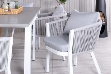 Albany Förlängningsbar Matgrupp Utomhus 152cm + 6 Virya Stolar - Svart/Natur - Utemöbler & utemiljö - Utegrupp - Matgrupp utomhus