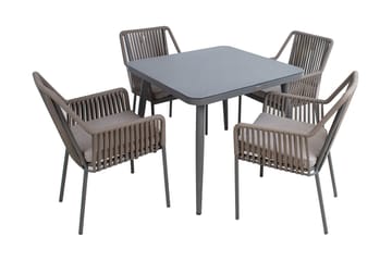 Andros Matgrupp Utomhus med 4 Utestolar - Utemöbler & utemiljö - Utegrupp - Matgrupp utomhus