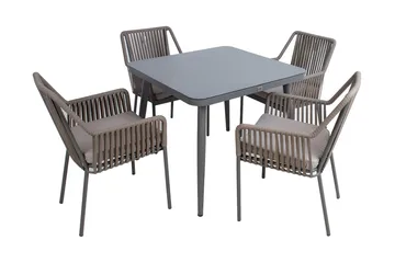 Andros Matgrupp Utomhus med 4 Utestolar - Utemöbler & utemiljö - Utegrupp - Matgrupp utomhus