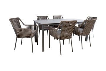 Andros Matgrupp Utomhus med 6 Utestolar - Utemöbler & utemiljö - Utegrupp - Matgrupp utomhus