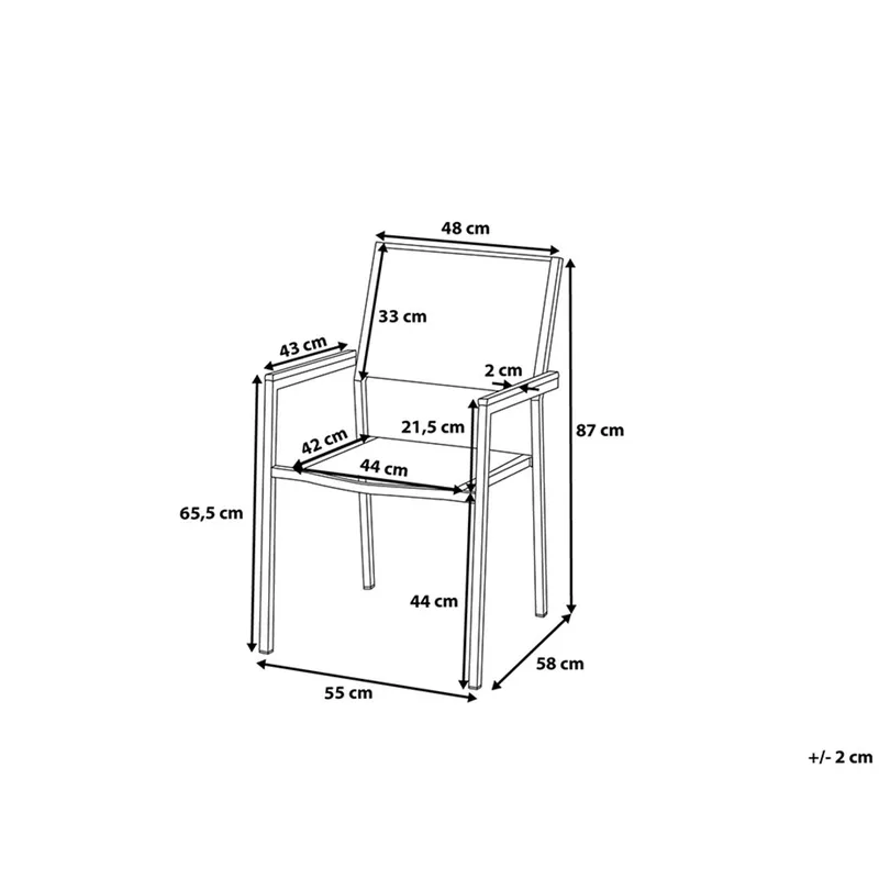 Bacoli Matgrupp Utomhus 180 cm + 6 Utestolar - Svart - Utemöbler & utemiljö - Utegrupp - Matgrupp utomhus
