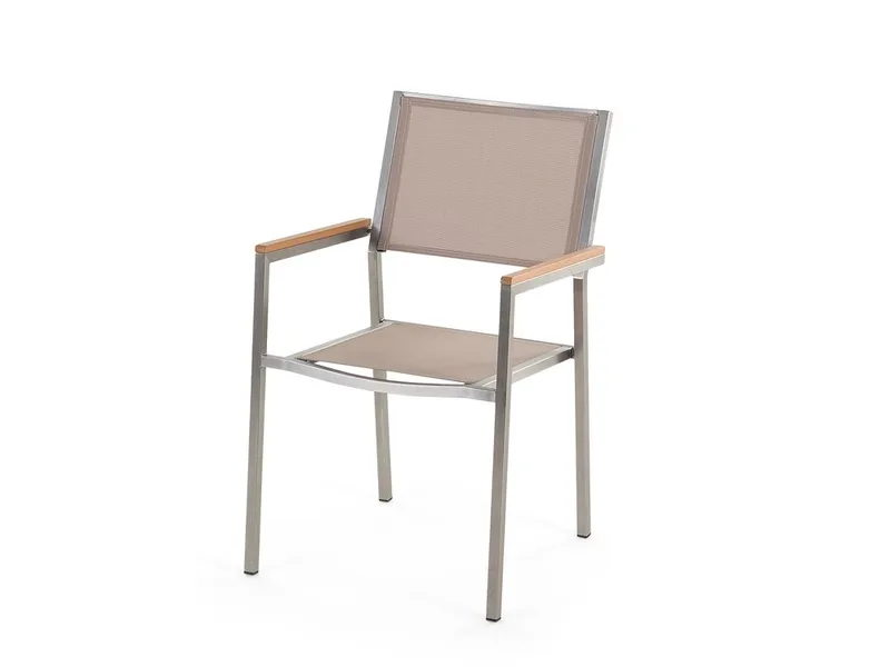 Bacoli Matgrupp Utomhus 180 cm + 6 Utestolar - Grå - Utemöbler & utemiljö - Utegrupp - Matgrupp utomhus