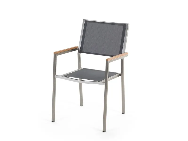 Bacoli Matgrupp Utomhus 180 cm + 6 Utestolar - Svart - Utemöbler & utemiljö - Utegrupp - Matgrupp utomhus