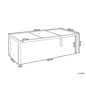 Bacoli Matgrupp Utomhus 220 cm + 8 Utestolar - Svart - Utemöbler & utemiljö - Utegrupp - Matgrupp utomhus