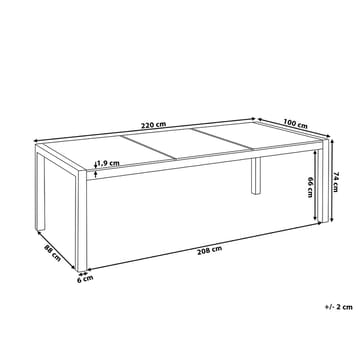 Bacoli Matgrupp Utomhus 220 cm + 8 Utestolar - Svart - Utemöbler & utemiljö - Utegrupp - Matgrupp utomhus