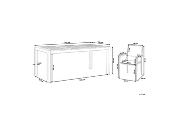 Bofors Matgrupp Utomhus + 6 Rottingstolar - Beige - Utemöbler & utemiljö - Utegrupp - Matgrupp utomhus