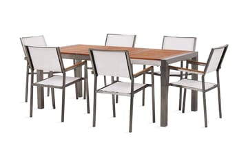 Bofors Matgrupp Utomhus + 6 Rottingstolar - Brun - Utemöbler & utemiljö - Utegrupp - Matgrupp utomhus