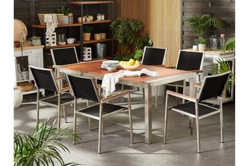 Bofors Matgrupp Utomhus + 6 Rottingstolar - Svart - Utemöbler & utemiljö - Utegrupp - Matgrupp utomhus