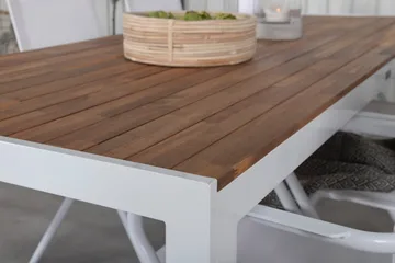 Bois Matgrupp 205cm + 6 Alina Matstolar Vit - Vit - Utemöbler & utemiljö - Utegrupp - Matgrupp utomhus