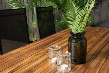 Bois Matgrupp Utomhus 200cm + 6 Break Positionsstolar - Svart/Grå - Utemöbler & utemiljö - Utegrupp - Matgrupp utomhus