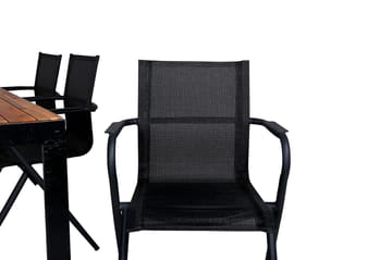 Bois Matgrupp Utomhus 205cm + 6 Alina Matstolar - Brun/Vit - Utemöbler & utemiljö - Utegrupp - Matgrupp utomhus