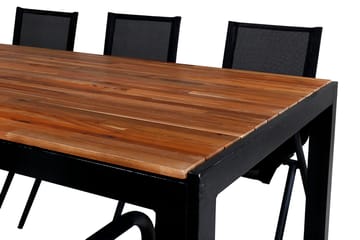 Bois Matgrupp Utomhus 205cm + 6 Alina Matstolar - Brun/Vit - Utemöbler & utemiljö - Utegrupp - Matgrupp utomhus