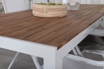Bois Matgrupp Utomhus 205cm + 6 Alina Matstolar - Vit - Utemöbler & utemiljö - Utegrupp - Matgrupp utomhus