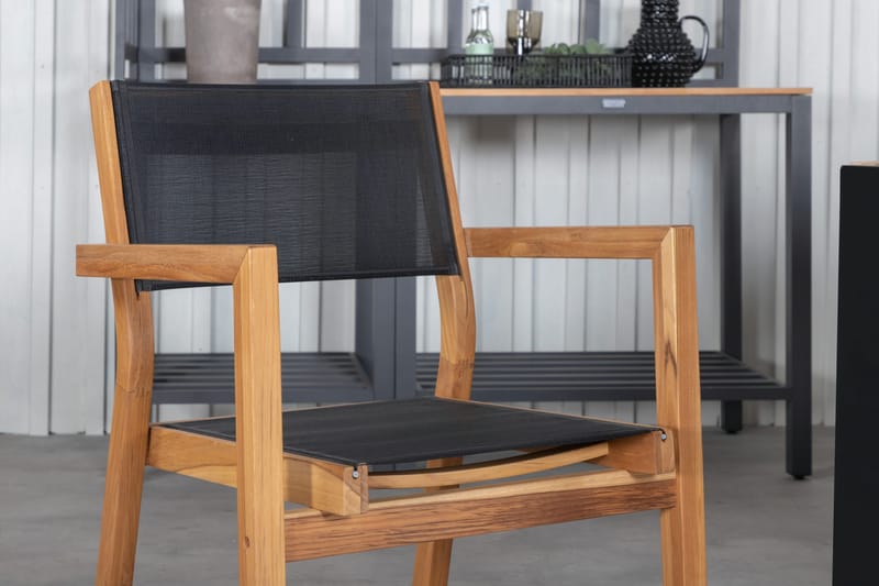 Bois Matgrupp Utomhus 205cm + 6 Venice Stapelbara Matstolar - Vit - Utemöbler & utemiljö - Utegrupp - Matgrupp utomhus