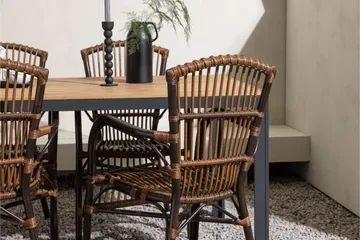 Break Matgrupp 150 cm + 4 st Galera Karmstolar Brun - Brun - Utemöbler & utemiljö - Utegrupp - Matgrupp utomhus