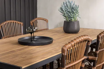 Break Matgrupp 205 cm + 6 st Galera Karmstolar Brun - Brun - Utemöbler & utemiljö - Utegrupp - Matgrupp utomhus