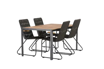 Break Matgrupp Utomhus 150 cm + 4 st Bois Karmstolar - Svart/Brun - Utemöbler & utemiljö - Utegrupp - Matgrupp utomhus