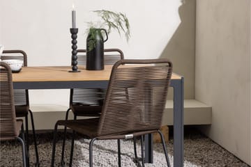 Break Matgrupp Utomhus 150 cm + 4 st Lindos Matstolar - Brun - Utemöbler & utemiljö - Utegrupp - Matgrupp utomhus