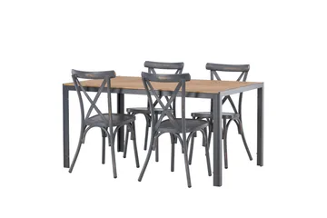 Break Matgrupp Utomhus 150 cm + 4 st Tablas Matstolar - Brun/Mörkgrå - Utemöbler & utemiljö - Utegrupp - Matgrupp utomhus