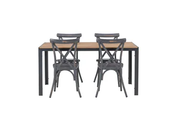 Break Matgrupp Utomhus 150 cm + 4 st Tablas Matstolar - Brun/Mörkgrå - Utemöbler & utemiljö - Utegrupp - Matgrupp utomhus