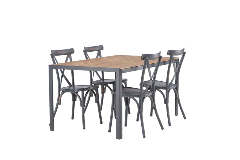 Break Matgrupp Utomhus 150 cm + 4 st Tablas Matstolar - Brun/Mörkgrå - Utemöbler & utemiljö - Utegrupp - Matgrupp utomhus