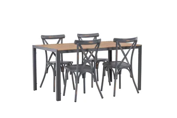 Break Matgrupp Utomhus 150 cm + 4 st Tablas Matstolar - Brun/Mörkgrå - Utemöbler & utemiljö - Utegrupp - Matgrupp utomhus
