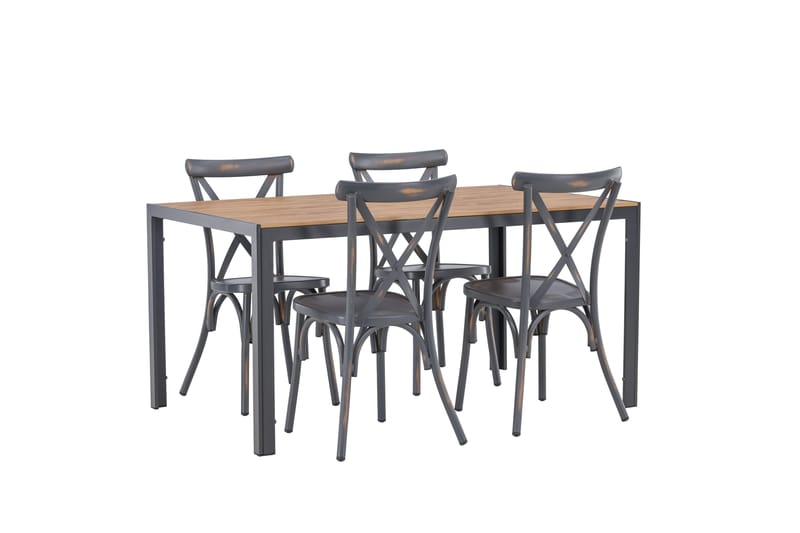 Break Matgrupp Utomhus 150 cm + 4 st Tablas Matstolar - Brun/Mörkgrå - Utemöbler & utemiljö - Utegrupp - Matgrupp utomhus