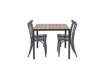 Break Matgrupp Utomhus 150 cm + 4 st Tablas Matstolar - Brun/Mörkgrå - Utemöbler & utemiljö - Utegrupp - Matgrupp utomhus