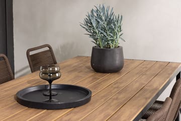 Break Matgrupp Utomhus 205 cm + 6 st Lindos Matstolar - Brun - Utemöbler & utemiljö - Utegrupp - Matgrupp utomhus