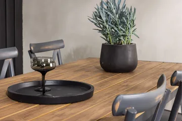 Break Matgrupp Utomhus 205 cm + 6 st Tablas Matstolar - Brun/Mörkgrå - Utemöbler & utemiljö - Utegrupp - Matgrupp utomhus