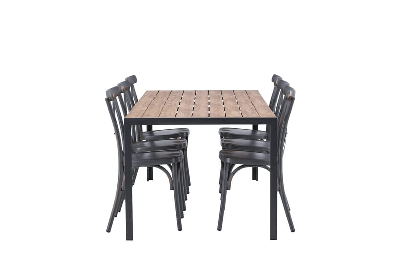 Break Matgrupp Utomhus 205 cm + 6 st Tablas Matstolar - Brun/Mörkgrå - Utemöbler & utemiljö - Utegrupp - Matgrupp utomhus