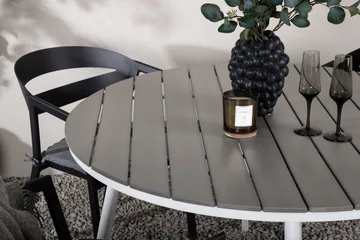 Break Matgrupp Utomhus Rund 120 cm + 4 Slit Matstol - Svart/Grå - Utemöbler & utemiljö - Utegrupp - Matgrupp utomhus