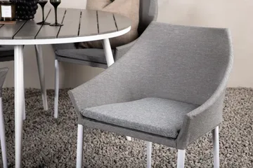 Break Matgrupp Utomhus Rund 150 cm + 4 Spoga Matstol - Vit/Grå - Utemöbler & utemiljö - Utegrupp - Matgrupp utomhus