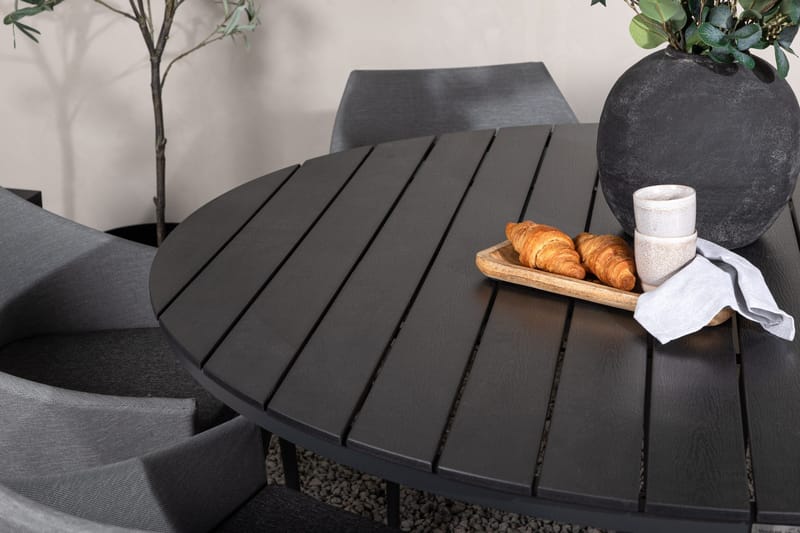 Break Matgrupp Utomhus Rund 150 cm + 6 Spoga Matstol - Svart - Utemöbler & utemiljö - Utegrupp - Matgrupp utomhus