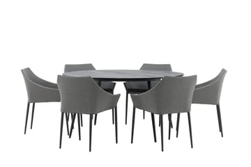 Break Matgrupp Utomhus Rund 150 cm + 6 Spoga Matstol - Svart - Utemöbler & utemiljö - Utegrupp - Matgrupp utomhus