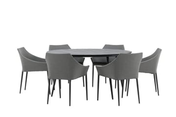 Break Matgrupp Utomhus Rund 150 cm + 6 Spoga Matstol - Svart - Utemöbler & utemiljö - Utegrupp - Matgrupp utomhus