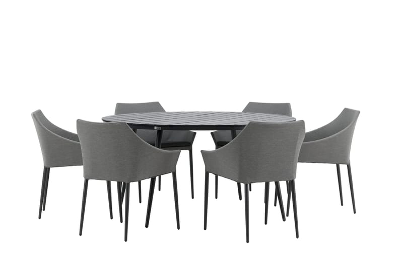 Break Matgrupp Utomhus Rund 150 cm + 6 Spoga Matstol - Svart - Utemöbler & utemiljö - Utegrupp - Matgrupp utomhus