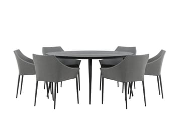 Break Matgrupp Utomhus Rund 150 cm + 6 Spoga Matstol - Svart - Utemöbler & utemiljö - Utegrupp - Matgrupp utomhus