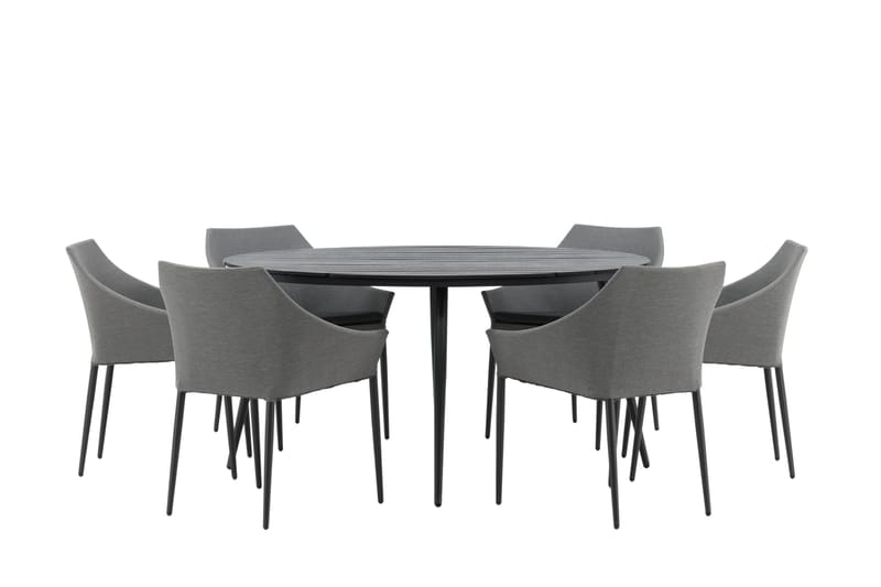 Break Matgrupp Utomhus Rund 150 cm + 6 Spoga Matstol - Svart - Utemöbler & utemiljö - Utegrupp - Matgrupp utomhus