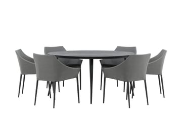 Break Matgrupp Utomhus Rund 150 cm + 6 Spoga Matstol - Svart - Utemöbler & utemiljö - Utegrupp - Matgrupp utomhus