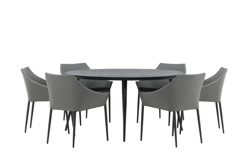 Break Matgrupp Utomhus Rund 150 cm + 6 Spoga Matstol - Svart - Utemöbler & utemiljö - Utegrupp - Matgrupp utomhus