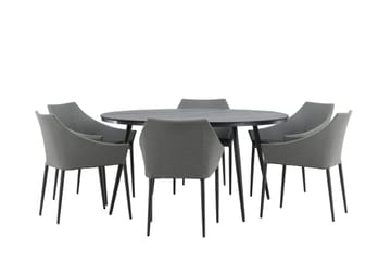 Break Matgrupp Utomhus Rund 150 cm + 6 Spoga Matstol - Svart - Utemöbler & utemiljö - Utegrupp - Matgrupp utomhus