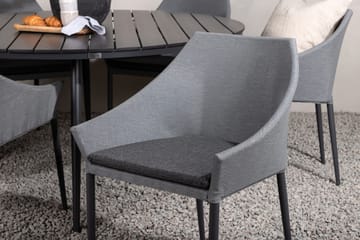 Break Matgrupp Utomhus Rund 150 cm + 6 Spoga Matstol - Svart - Utemöbler & utemiljö - Utegrupp - Matgrupp utomhus